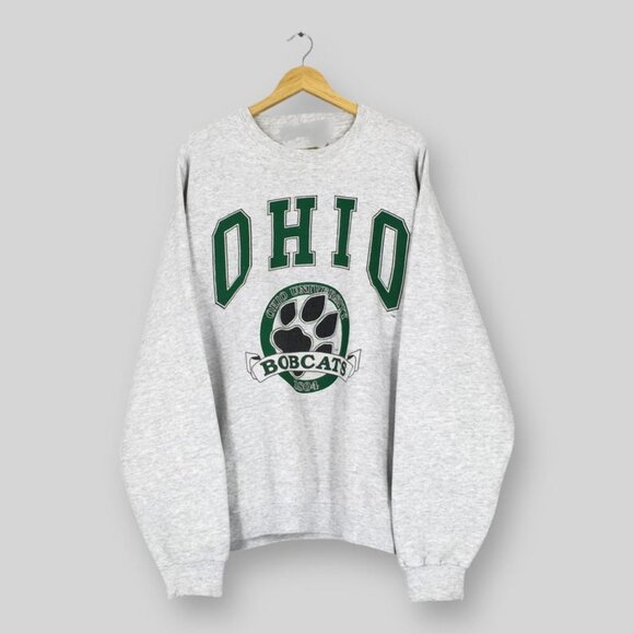 Ohio Bobcats NCAA Ohio Bobcats Basketball sweatshirt shirt grey '95 - Picture 1 of 2
